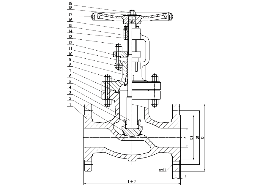 ANSI Cast Steel 150# Globe Valve 2  1/2