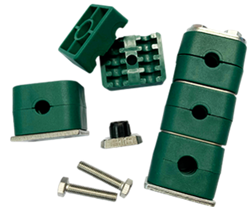 Bodi klem Tubeclo, cover plate dan baut
