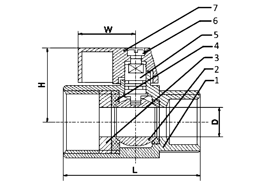 Threaded End SS316 M x F Mini Ball Valve 1000 PSI Drawing